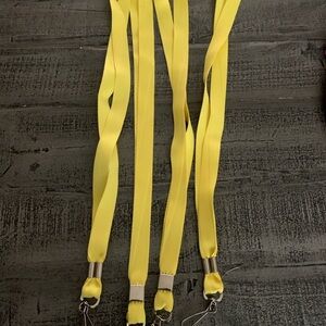 Yellow Lanyards with Silver Clips 4 total lanyards.